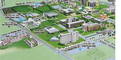 Tel Aviv их сургуулийн оюутны хотхоны газрын зураг